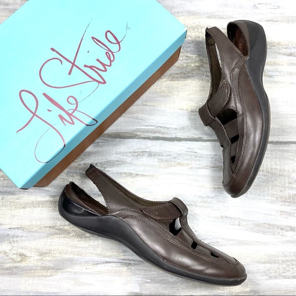 LifeStride Ox Brown “Mello” Leather Slingback Sandal Casual Comfort Shoe w/Box - Picture 2 of 16